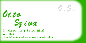 otto sziva business card